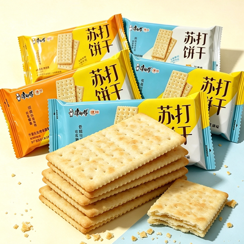 康师傅低糖苏打饼干散装独