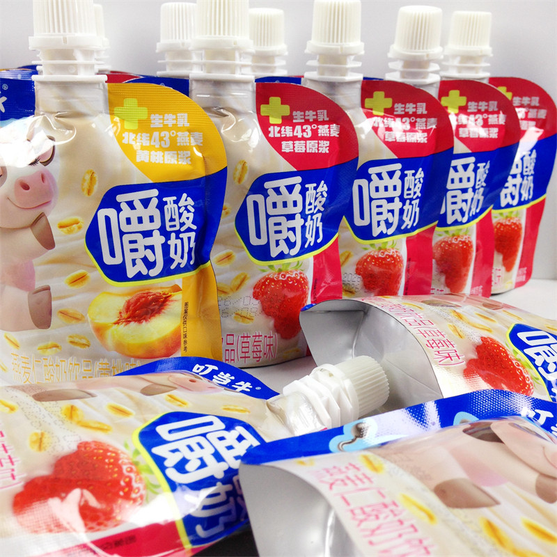 叮当牛嚼酸奶多种口味牛奶袋装风味酸奶果粒黄桃燕麦常温早餐奶