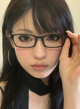 古早漫画眼镜黑色方形cos网红拍照凹造型可配近视纯欲风日系轻巧