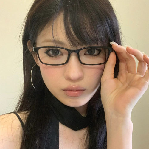 古早漫画眼镜黑色方形cos网红拍照凹造型可配近视纯欲风日系轻巧