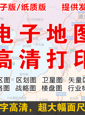 2025新版云南省隆阳区行政图城区房产快递图地画设计图定制印刷