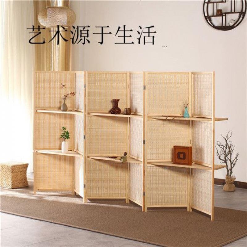 中式屏风折叠隔断简约现代客厅墙移动折屏酒店实木竹屏风隔断