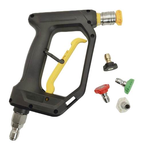 4000psi 高压洗车水枪防缠绕接头3/8内丝QC带五色喷嘴