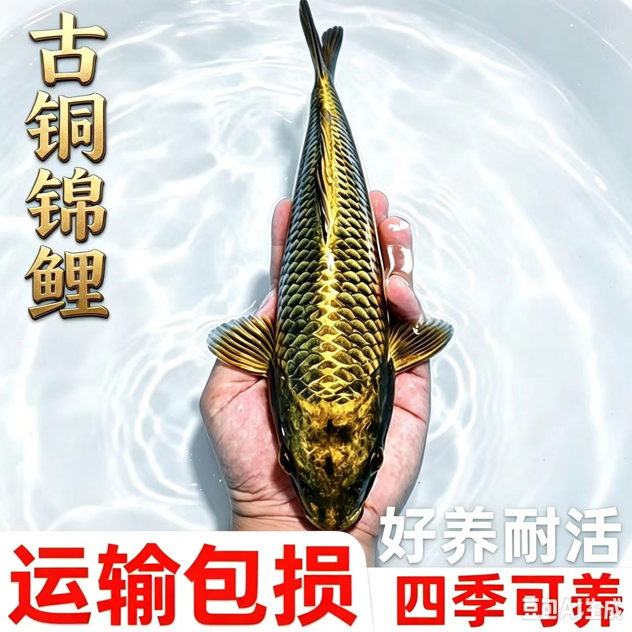 古铜锦鲤活鱼观赏鱼冷水淡水鱼好养耐活包邮渔场直销熊猫蝴蝶鲤