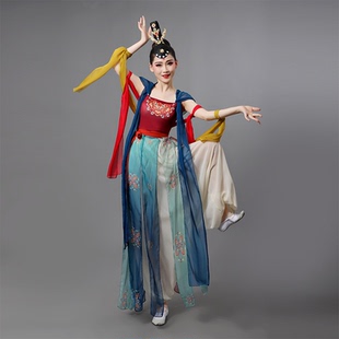 敦煌伎乐飞天舞蹈服全套遇见胡璇西域异域风情古典舞演出服汉服女