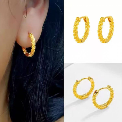 金包银碎冰冰耳环小众设计感