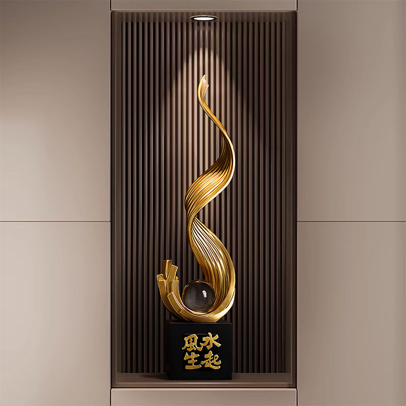 风生水起入户玄关装饰摆饰轻奢高档客厅电视柜工艺礼品摆饰落地乔