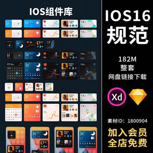 ios16设计规范ui界面组件库底纹背景手机app灵动岛壁纸标准xd尺寸