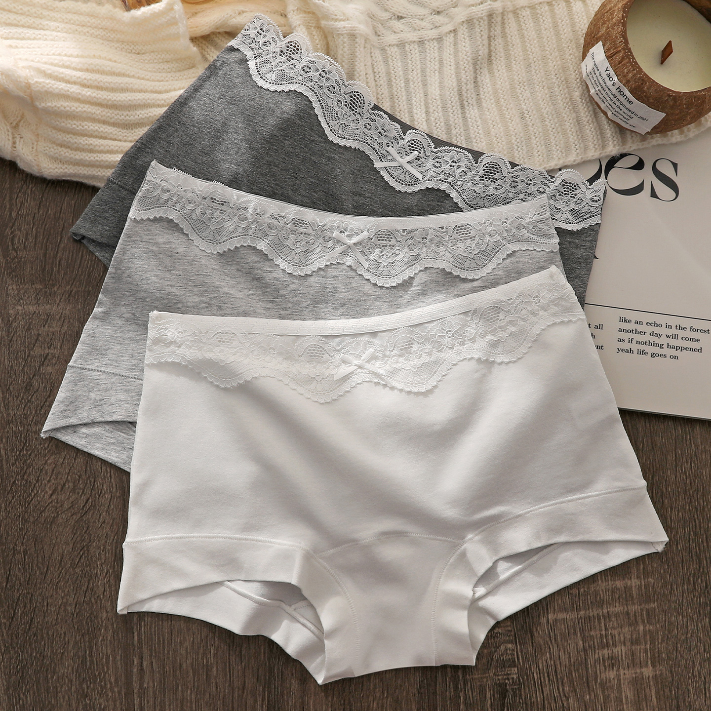 纯棉低腰大码收腹提臀女士平角裤