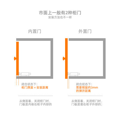 促双头开门反弹器柜门磁碰磁吸柜吸门碰珠衣柜自弹器隐形B门强磁