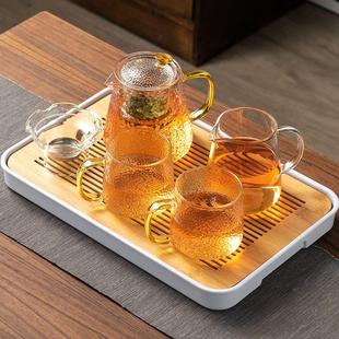 花草水果茶壶煮茶壶泡茶壶耐高温高硼硅玻璃家用下午茶茶具套装