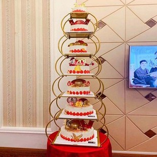 欧式 展示架 多层蛋糕架子酒店婚庆婚礼生日寿宴蛋糕店拆装 创意新款