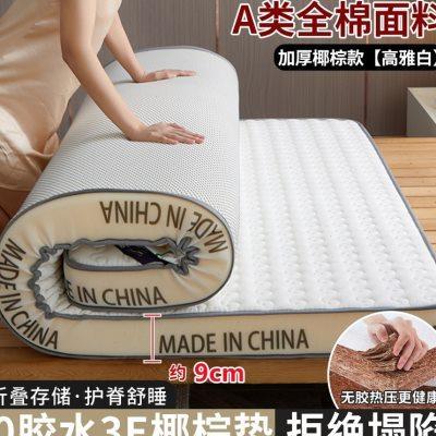 椰棕乳胶床垫遮盖物软垫家用床褥垫被记忆棉租房专用垫子