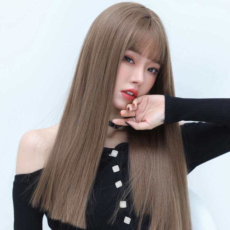 唐妮 假发女长发自然全头套黑长直长直发自然空气刘海头套式网红怎么样,好用不?