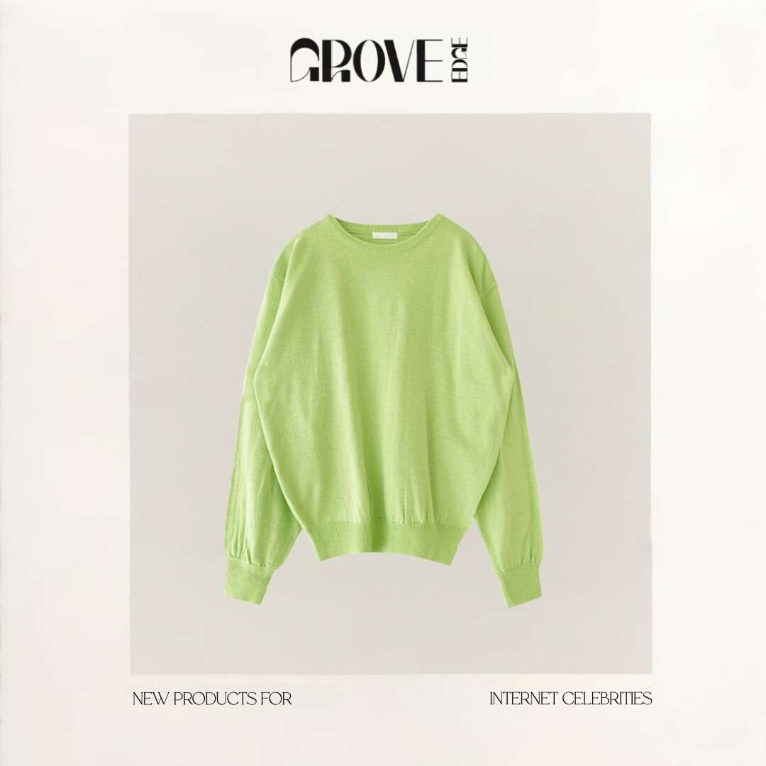 【现货】GROVE EDGE新款韩国东大门青春活力基础款慵懒套头针织衫
