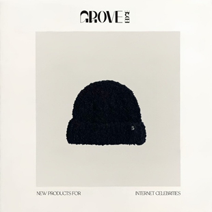 EDGE韩国小众冬季 GROVE 保暖复古麻花羊毛针织毛线帽冷帽 现货