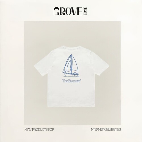 【现货】GROVE EDGE韩国八奶夏季宽松休闲显瘦印花短袖T恤上衣女