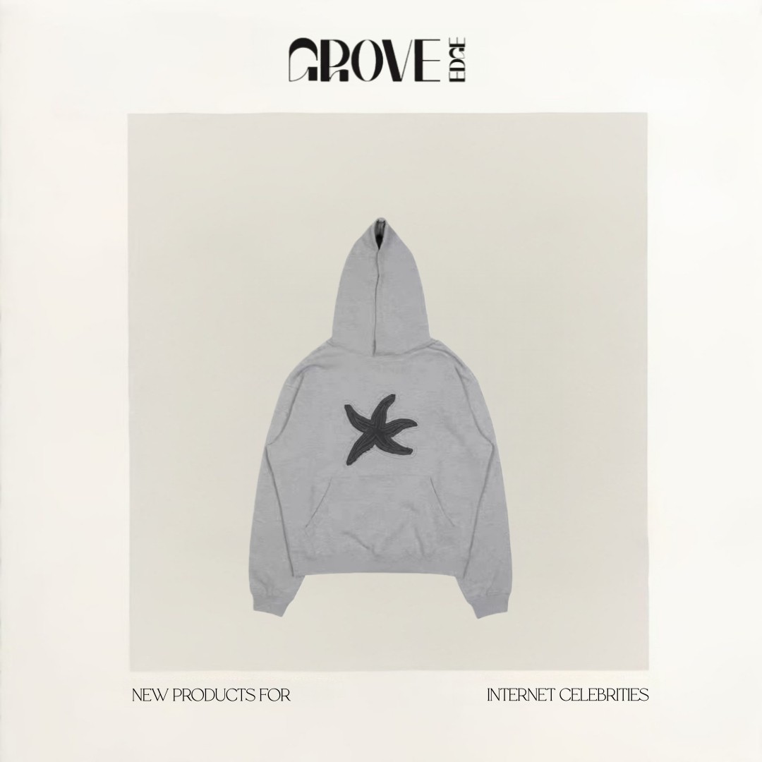 【现货】GROVE EDGE韩国小众海星刺绣贴布连帽卫衣毛圈宽松上衣,女装/女士精品,卫衣/绒衫,淘宝优惠券,粉丝福利购,淘宝优惠卷