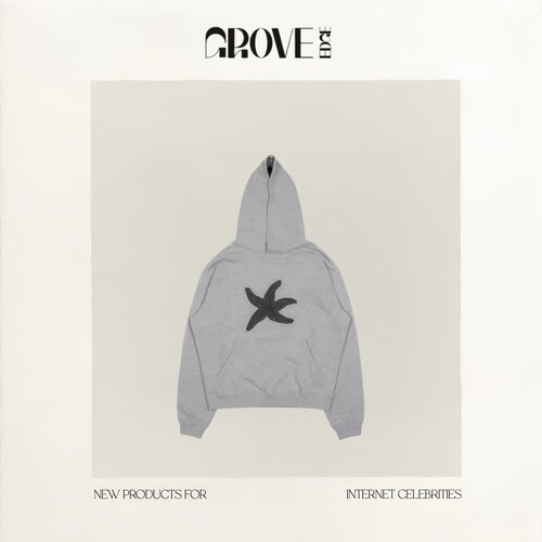 【现货】GROVE EDGE韩国小众海星刺绣贴布连帽卫衣毛圈宽松上衣