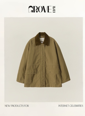 【现货】GROVE EDGE秋季新款韩国设计师氛围感工装夹克外套