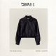 现货 GROVE EDGE韩国翻领短款 夹克韩系女装 高级复古双拉链皮衣