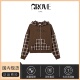 GROVE 现货 EDGE韩国小众潮复古拼接宽松拼色格子连帽卫衣外套