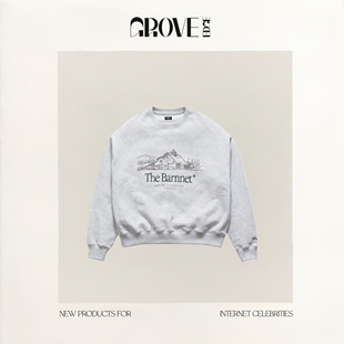 【现货】GROVE EDGE八奶卫衣女新款韩系休闲fever长袖运动上衣