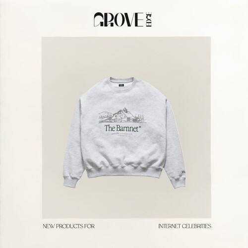 【现货】GROVE EDGE八奶卫衣女新款韩系休闲fever长袖运动上衣