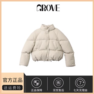 【现货】nothing written羽绒服女冬季韩版休闲鹅绒立领短款外套