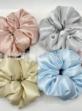 真丝头发云朵发圈填充棉超大圈号大肠19姆米1AVK00桑圈蚕枕丝