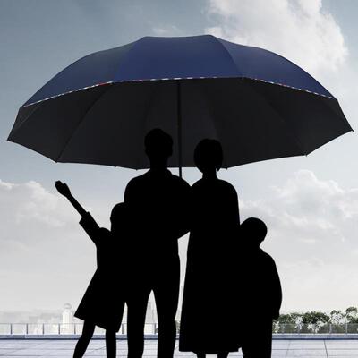 大号超大雨伞防晒伞三人双人伞商务系包边伞加大加固学生折叠加厚