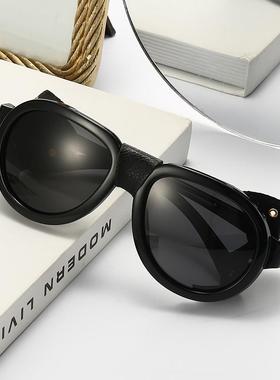 欧美太阳镜4偏光墨男镜复古骑潮流朋克840防风镜行护目眼镜框80