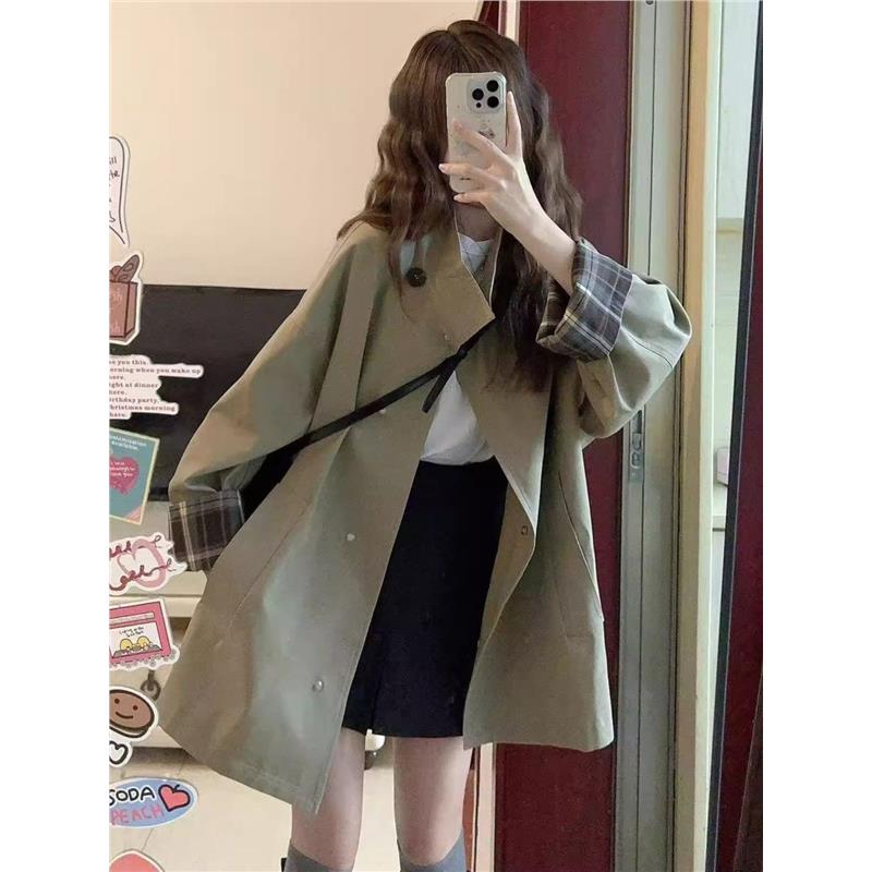 卡其色短款风衣外套女2025新款巨好看的今年流行爆款小个子高级感