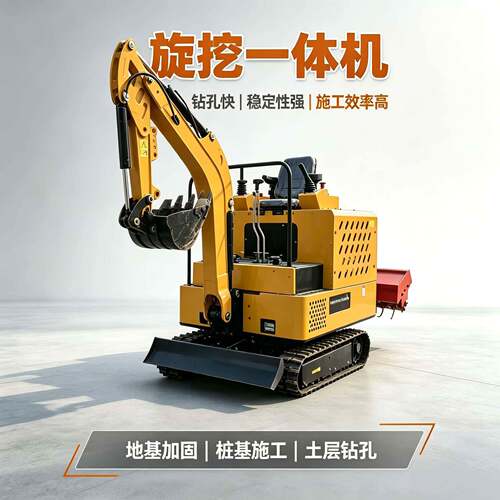 多功能旋挖一体机履带式挖掘旋耕设备农用开荒整地一机多用