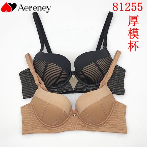 AERENEY爱亦心伊法式性感蕾丝内衣AB杯女小胸聚拢软钢圈文胸81255