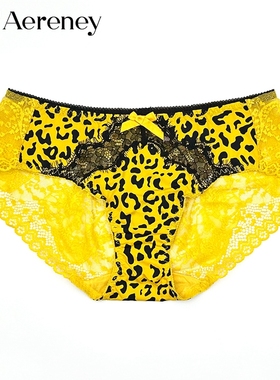AERENEY爱亦心伊女豹纹中腰平角裤63388配82388 84388 83388文胸