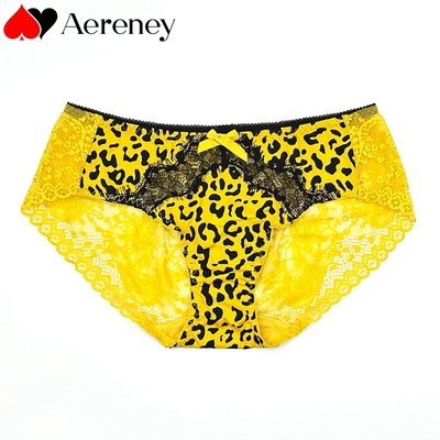 AERENEY爱亦心伊女豹纹中腰平角裤63388配82388 84388 83388文胸