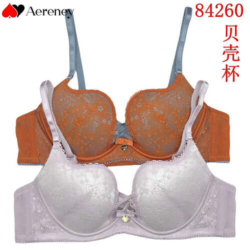 AERENEY爱亦心伊法式性感内衣BC杯软钢圈聚拢贝壳杯透气文胸84260