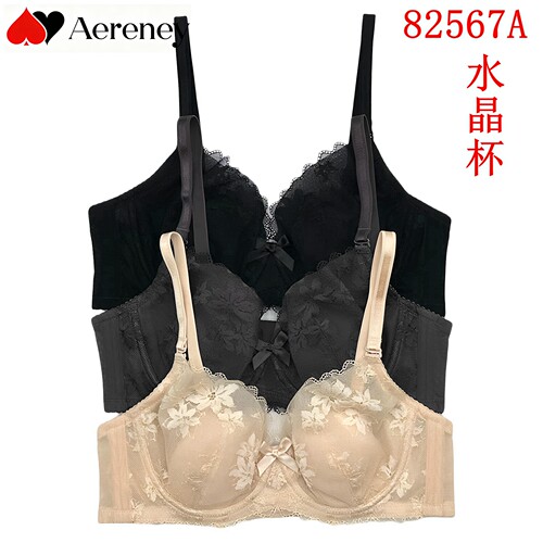 AERENEY爱亦心伊法式性感内衣BC超薄水晶杯女大胸显小文胸82567A
