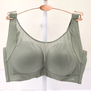 体态美U+bra懒人罩罩蚕丝文胸无钢圈抹胸舒适光面聚拢内衣B018-1