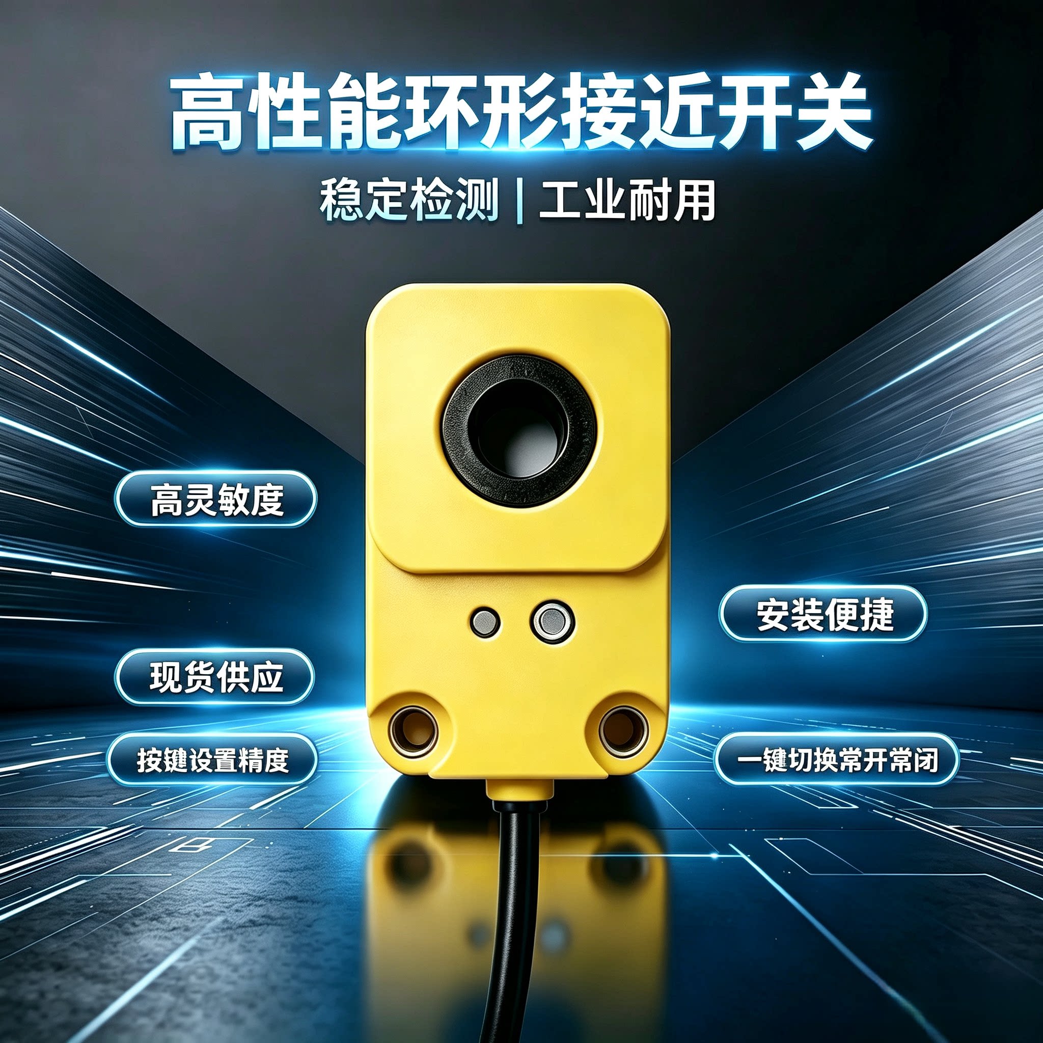 智能按键设置电容式环形接近开关传感器
