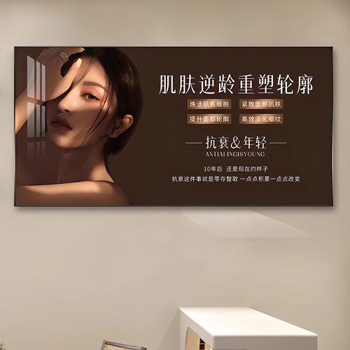美容院玄关画装饰画高级感轻奢