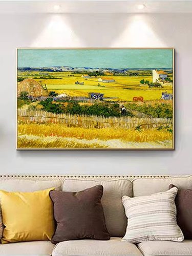 客厅餐厅玄关艺术梵高油画挂画