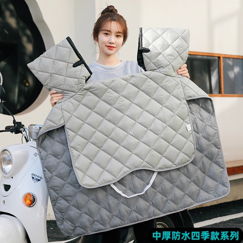 日本电动车挡风被四季双面防水摩托电瓶车秋冬新款防晒防雨罩