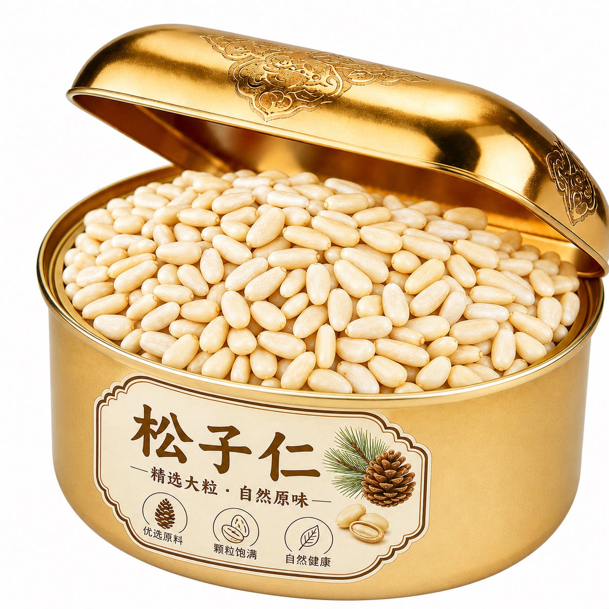 东北松子仁正品官方旗舰店原味无添加开盖即食层层筛选健康小零食