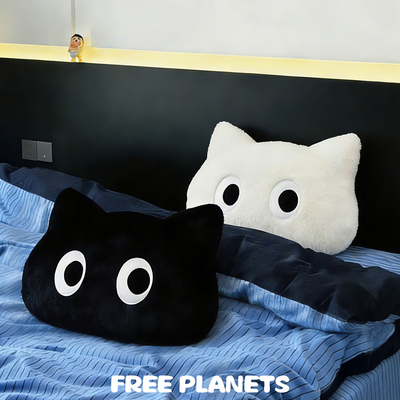 多巴胺小猫咪抱枕黑猫玩偶毛绒公仔娃娃沙发靠垫睡觉抱女宿舍枕头