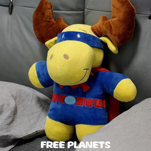 成龙历险记超级驼鹿玩偶同款公仔娃娃毛绒麋鹿抱枕男玩具生日礼物