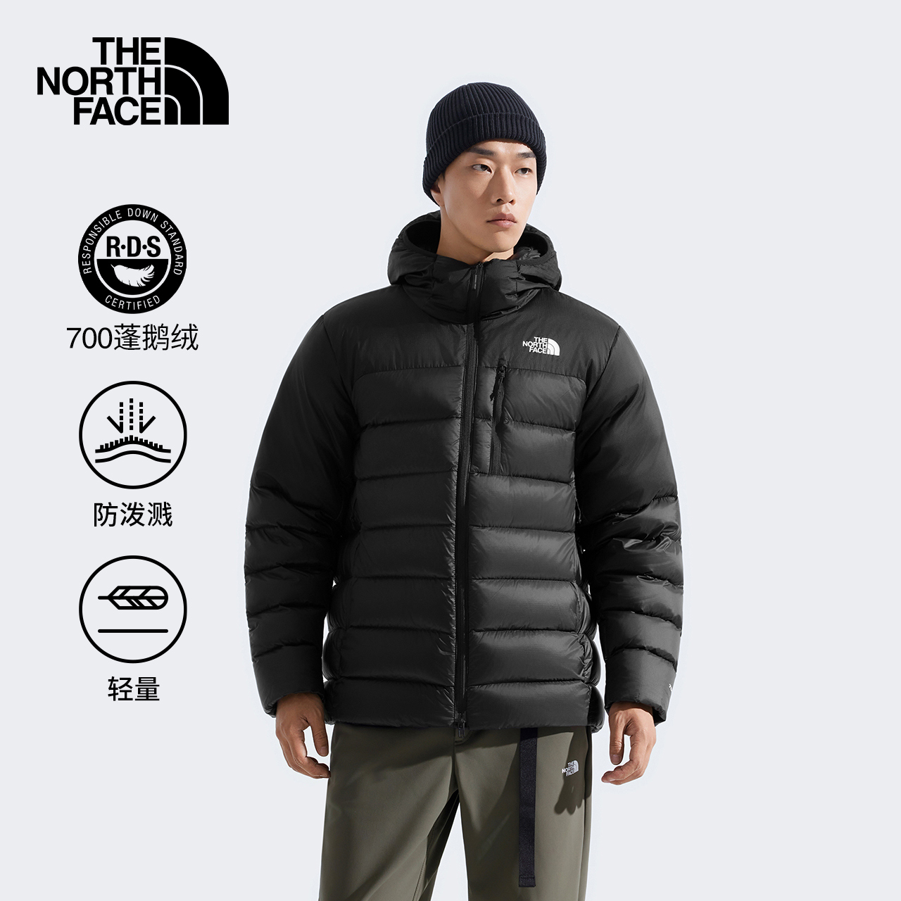 北面羽绒服男款鹅绒户外防泼水