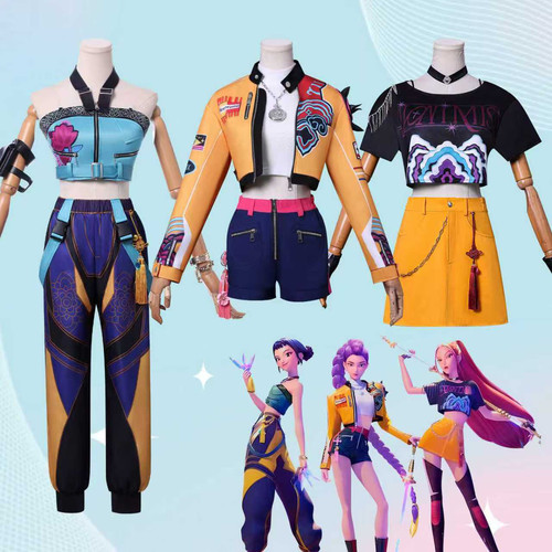 K-POP 猎魔女团cos韩流巨星鲁米佐伊米拉cosplay电影同款儿童服装