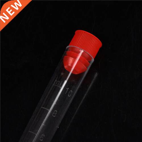 10Pcs New 16x100mm Clear Plastic Test Tubes With Caps Lab Ro
